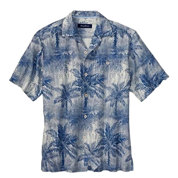 Tommy Bahama Lindos Palms Camp Shirt Size 3XB - Picture 2 of 8